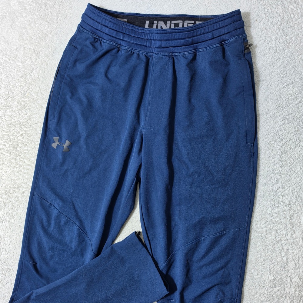 Under Armour Unstoppable Pants‎ Mens Med Navy Blue Stretch 30/30 Tapered Joggers
